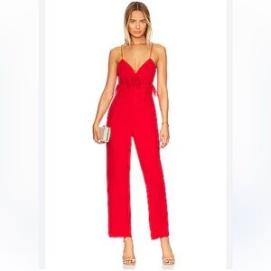 SAYLOR Krysta Jumpsuit in Tango Red Size XS